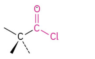 <p>A compound containing a carbonyl group bonded to a chlorine atom and derived from a carboxylic acid. (Endung:-oyl chloride)</p>