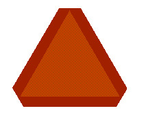 <p>vehicle means it is</p><p>traveling less than 25 mph. You</p><p>may see this sign on construction</p><p>equipment or farm vehicles.</p>