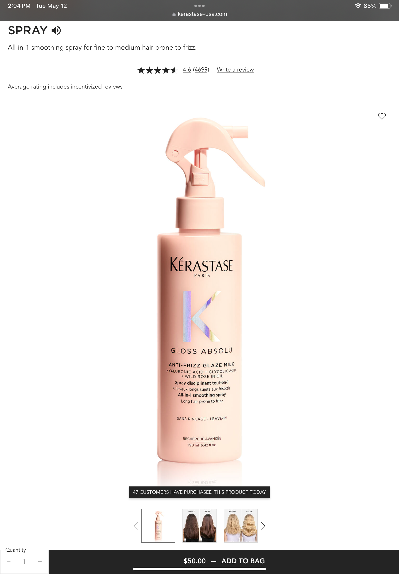 <p>Gloss absolu anti frizz glaze milk</p>