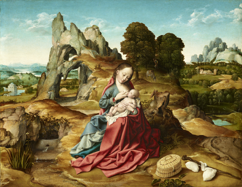 <p>Rust op de vlucht van Egypte, Maria en Jozef die vluchten voor de kindermoord en de ultieme beschermer van katholieken.</p>