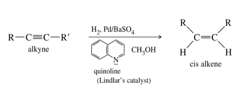 <p></p><p>product: cis-alkene</p>