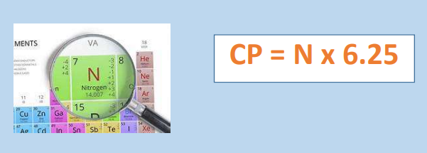 <ol start="5"><li><p><strong><u>Crude Protein (CP)</u></strong></p></li></ol><ul><li><p>Based on the amount of ____ in a sample, <strong>not necessarily protein! </strong>If <strong>lots of </strong><span style="color: blue;"><strong>NPN</strong></span><strong> in the sample</strong>,<strong> </strong><span style="color: blue;"><strong>CP will <mark data-color="red" style="background-color: red; color: inherit;">overestimate </mark>true protein content!</strong></span></p></li></ul><p></p>