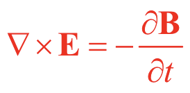<p>The differential form of Faraday’s law</p>