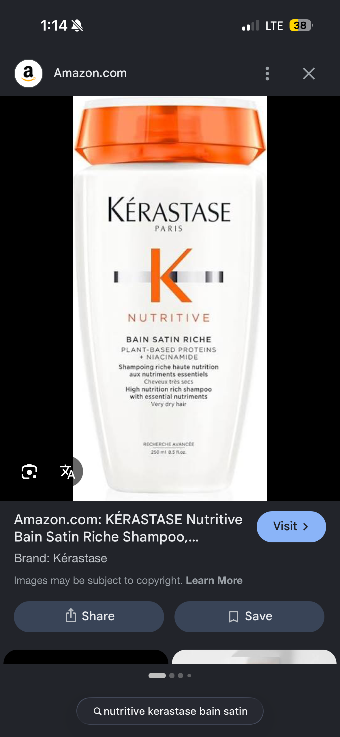 <p>Nutritive Bain satin riche </p>