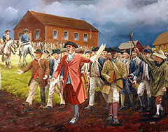 <p>Armed uprising of western Massachusetts debtors seeking lower taxes and an end to property foreclosures. Inspired revision of Article of Confederation.</p>