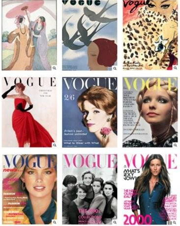 <p>How have Vogue covers changed over the years?</p>