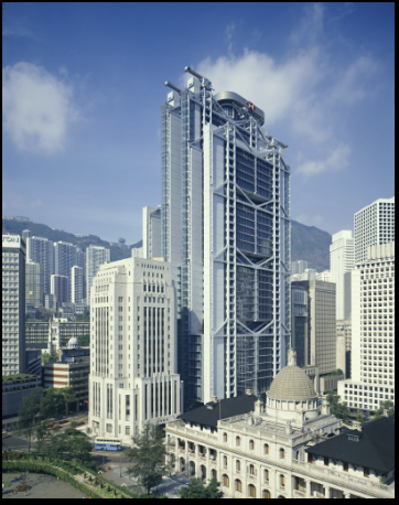 <p>Describe the construction/production of the Bank HQ and its significance </p>