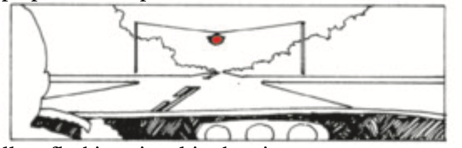 <p>You are approaching a flashing red signal at this intersection. You should:</p>