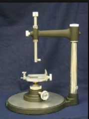<p>Define the following:</p><p>An instrument used in removable partial denture construction to locate and delineate the contours and relative positions of abutment teeth and associated structures</p>