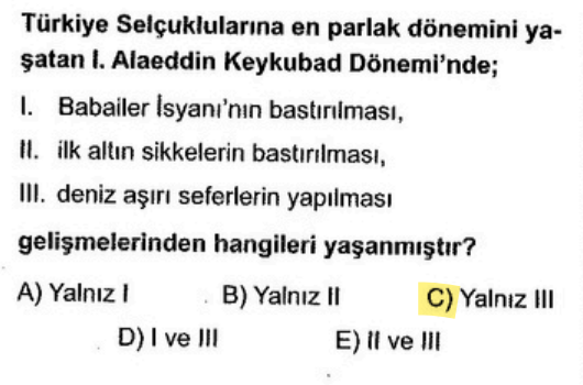 <p>I. Alaeddin Keykubad, devletin en parlak dönemidir. Bu dönemde Kırım’daki <strong>Suğdak Limanı</strong> fethedilerek <strong>deniz aşırı</strong> sefer yapılmıştır.</p>