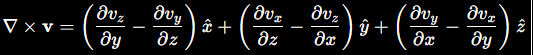 <p>The local rotation or “twisting” of a vector field. </p><p>Imagine placing a tiny paddle wheel in a fluid:</p><ul><li><p>spinning → curl exists</p></li><li><p>not spinning → curl = 0</p></li></ul><p></p>