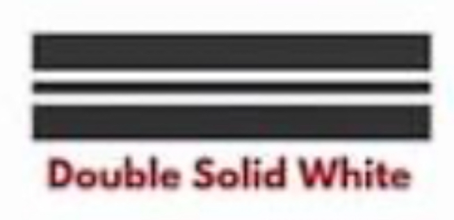 <p>Double solid white lines</p>