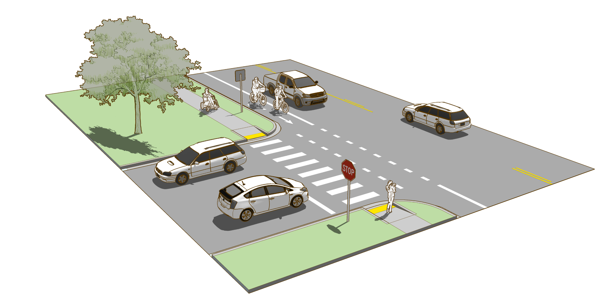<p>How much space must you maintain between yourself and a cyclist when entering a bike lane?</p>