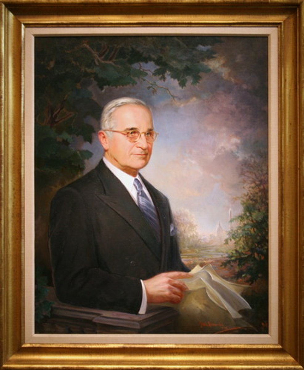 <p>Became president when FDR died; gave the order to drop the atomic bomb</p>