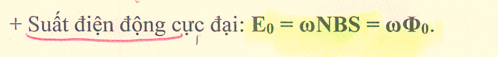 <p>Sđđ trễ pha hơn từ thông 1 góc bi/2 (vuông pha )</p>