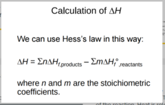 <p>Remember ΔHf is Enthalpy of formation</p><p>n and m = the coefficients</p>