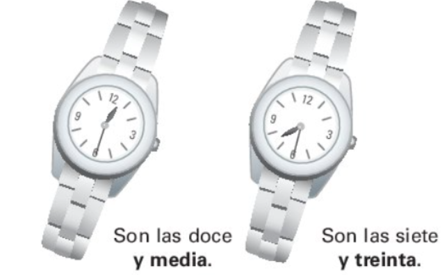 <p>y media or y treinta</p>