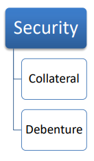 <ul><li><p>Colleteral pledged</p></li><li><p>Debenture</p></li></ul><p></p>