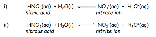 <p><span>donate only one hydrogen ion () or proton per molecule to a base during an acid-base reaction</span></p>