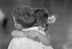 <p>to hug each other</p>
