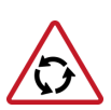 <p>Roundabout Ahead (Rotunda)</p>