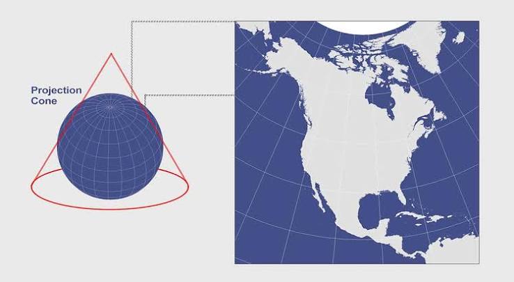 <p>conic projection</p>