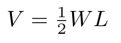 <p>V = Shear Force (lbs)</p><p>W = Load per unit length (lbs per ft)</p><p>L = Length of member (ft)</p><p>½ = Constant</p>