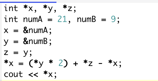 <p>given the code segment below, what is the output of the program</p>