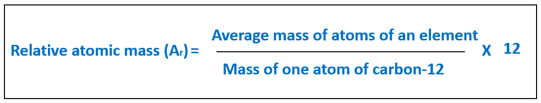 <p>The weighted average mass of an element’s isotopes compared with carbon-12</p>