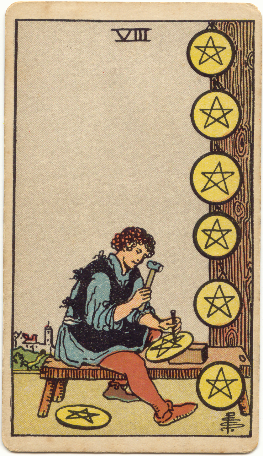 <p>Eight of Pentacles</p>