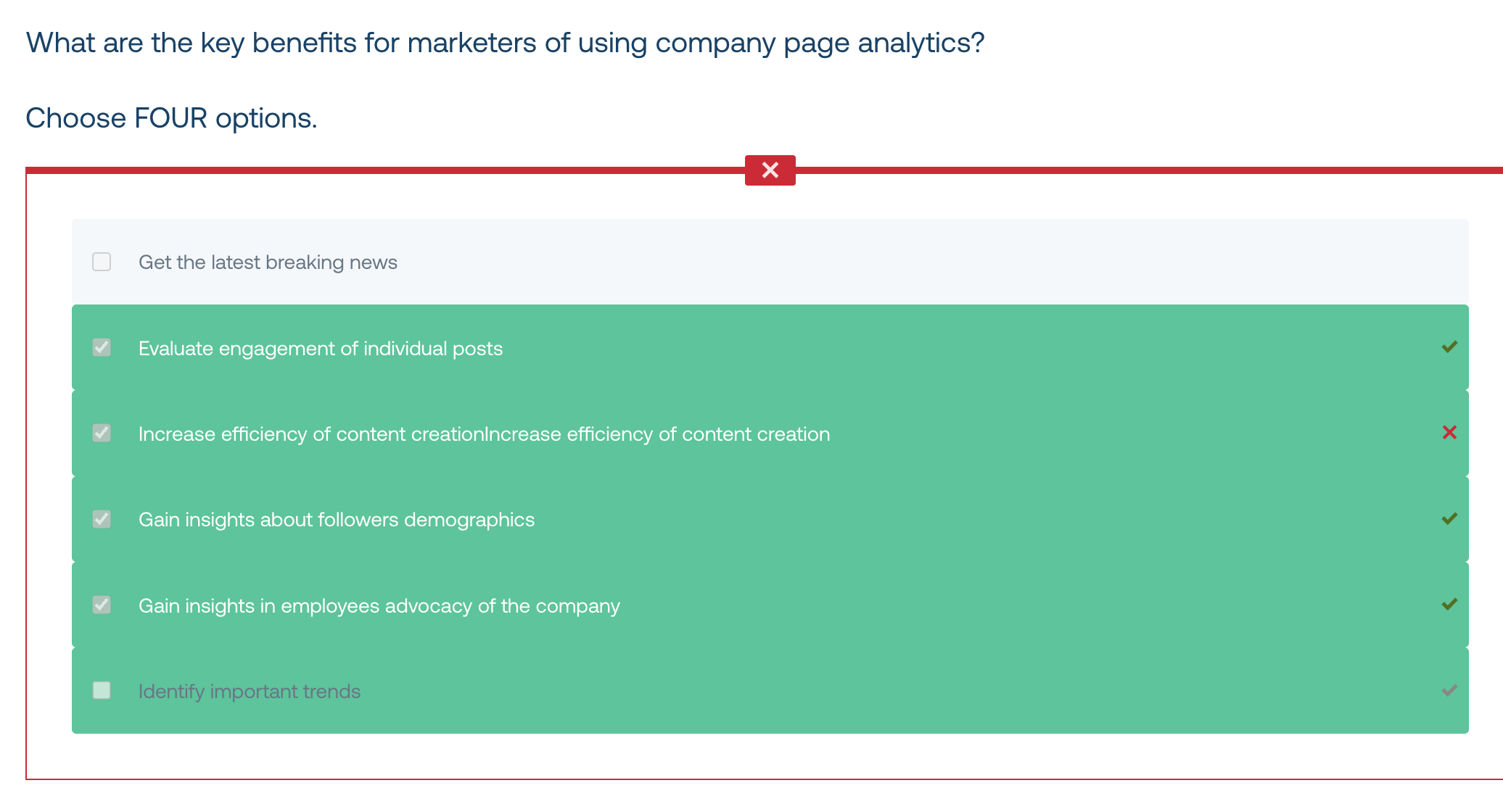 <p>evaluate engagement of individual post</p><p>gain insights about followers demographics</p><p>gain insights in employees advocacy </p><p>identify important trends</p>