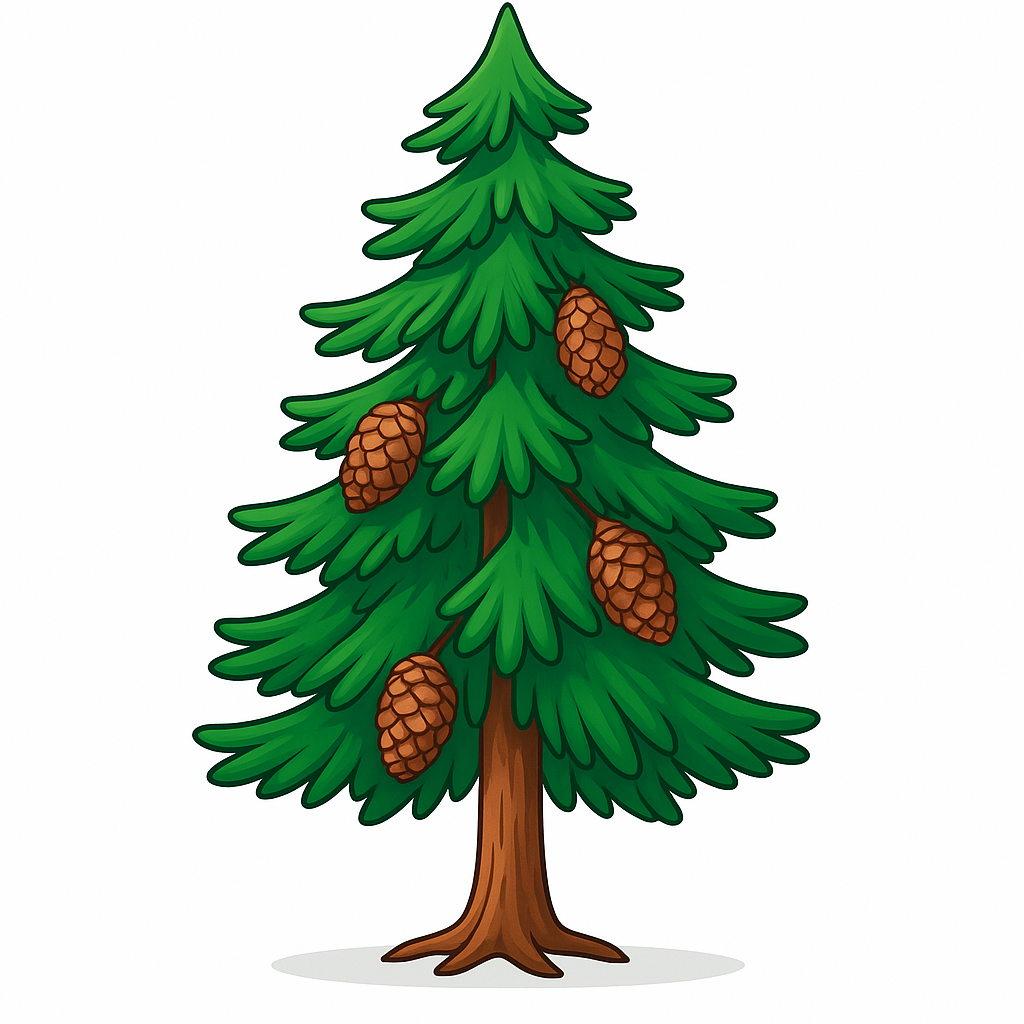 <p>A plant that has seeds but does not produce flowers or fruits.</p>
