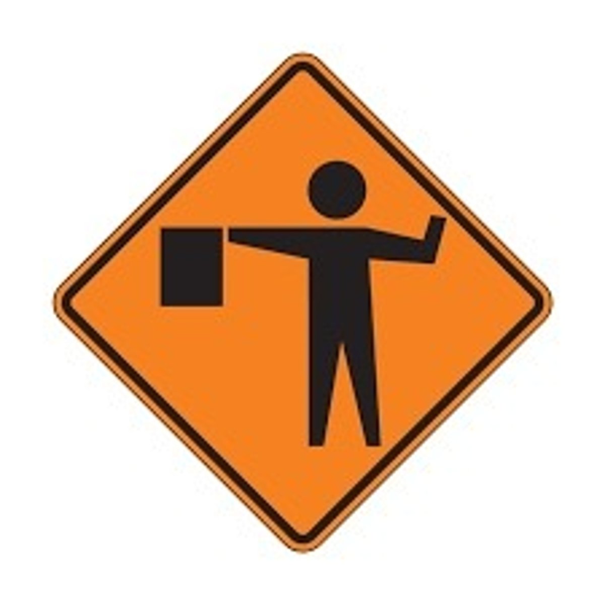 <p>Flagger ahead</p>