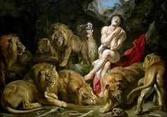 <p>writing on the wall, lion's den...the lion whisper. He was a faithful man who prayed three times a day. He had enemies. His enemies saw to it that a law was passed against prayer. He was arrested and thrown into the lion's den where he made friends with them and survived. The men who accused him were thrown into the lion's den along with every member of their family and were torn apart before they even hit the ground. Interprets dreams for the pharaoh and becomes his favorite.</p>