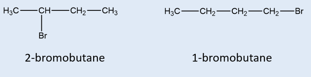 <p>compounds/molecules w/ the same molecular formula and carbon chain but w/ the functional group in a different place </p>