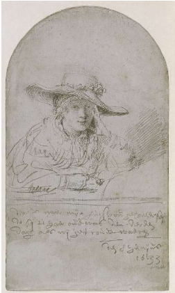 <p>Rembrandt, <em>Portrait de Saskia, </em>1633, Berlin.</p>