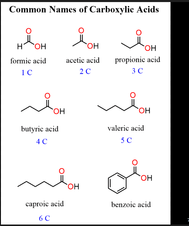 <p>Carboxylic acid structural nature</p>