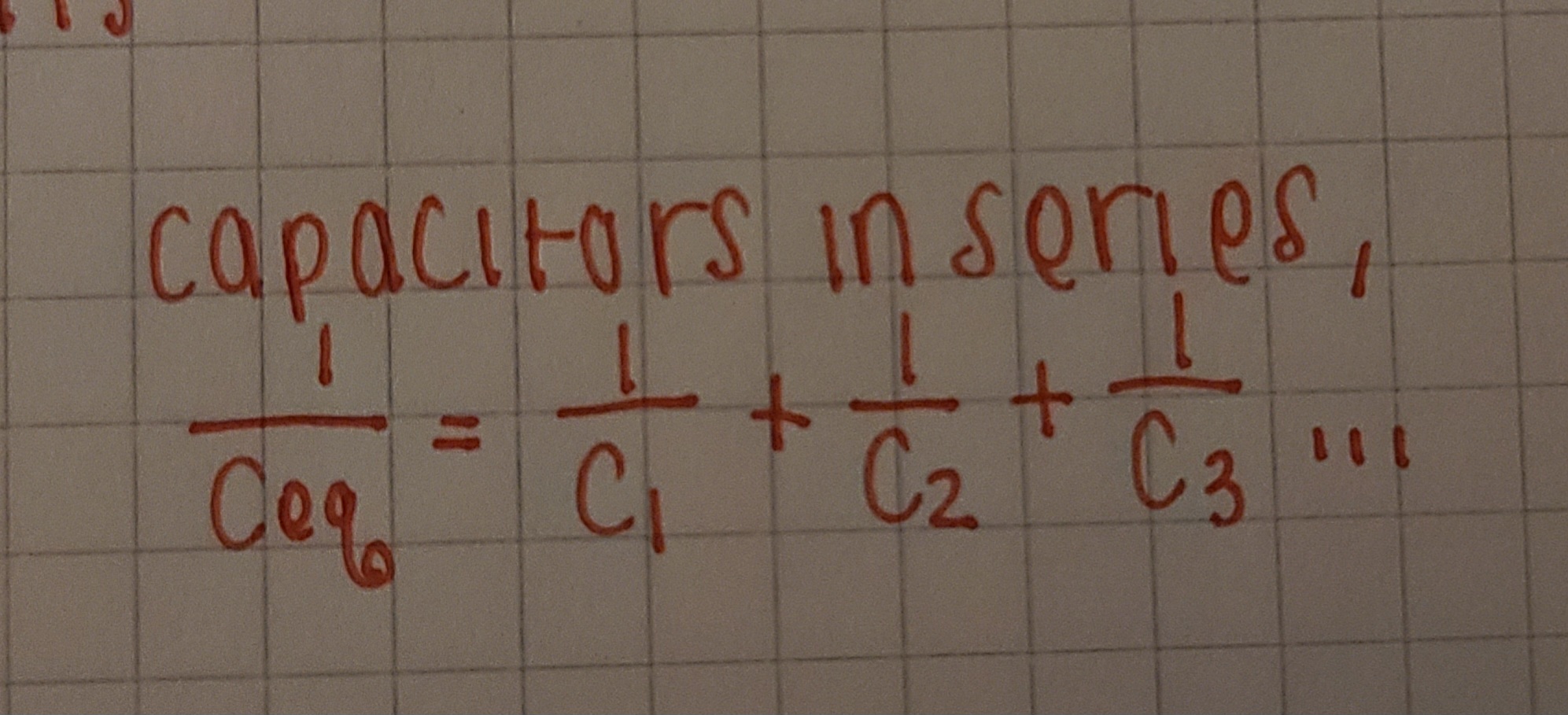 <p>capacitors in series,</p><p>D) C/3</p>