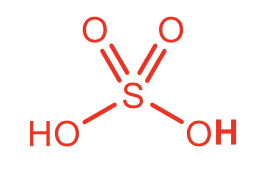 <p>Sulfuric Acid, H2SO4</p>