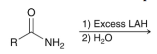 <p>amide + LAH</p>