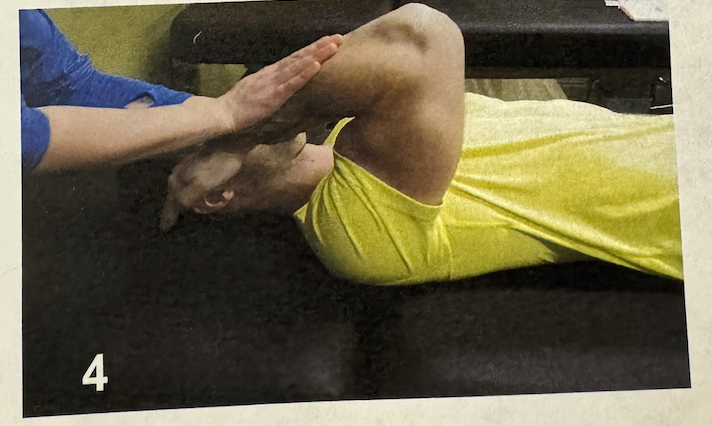<ul><li><p>position: supine, shoulder flexed to 90, forearm pronated, flex elbow to 150, then supinate the forearm</p></li><li><p>stabilize: arm</p></li><li><p>palpate: too deep</p></li><li><p>resistance: rotate forearm into pronation</p></li></ul><p></p>