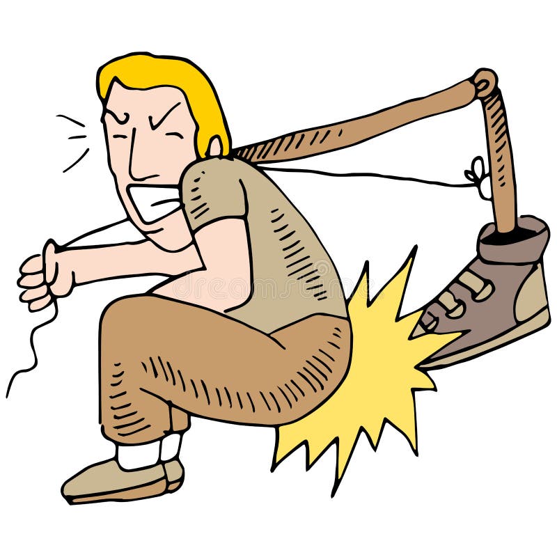 <p>kick yourself</p>
