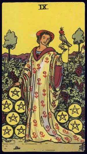 <p>Nine of Pentacles</p>