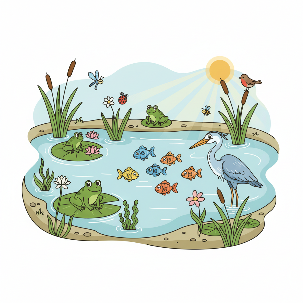 An ecosystem where populations stay balanced over time.