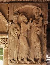 <p>The cloister of Santo Domingo de Silos features beautifully sculpted capitals that depict the Road to Emmaus, illustrating the biblical story of Christ's post-resurrection appearance to two disciples. </p>
