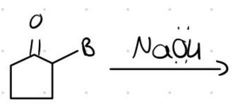 <p>Ketone, halide w/ NaOH (base)</p>