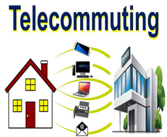<p>work from home, making use of the Internet, e-mail, and the telephone.</p>