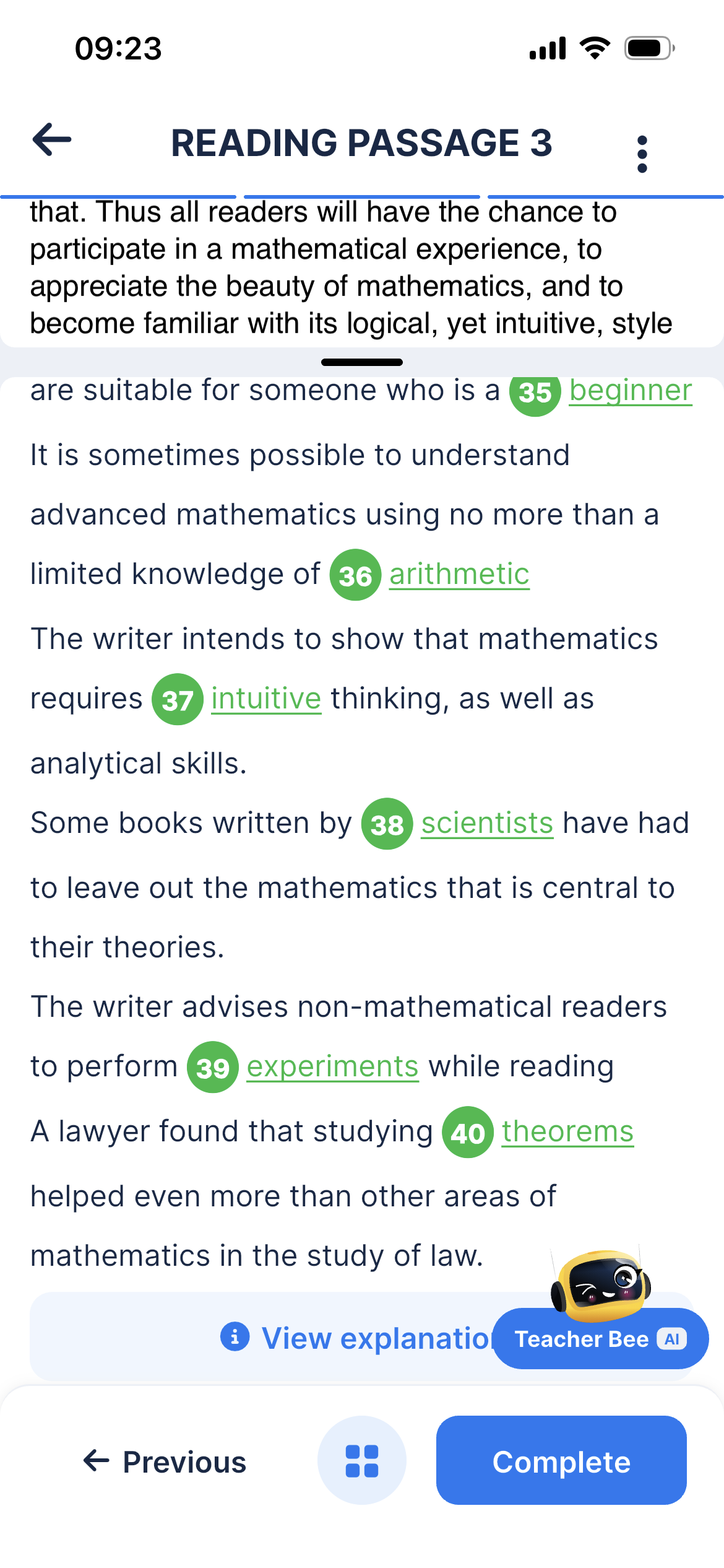 <p>Reading (n)</p>