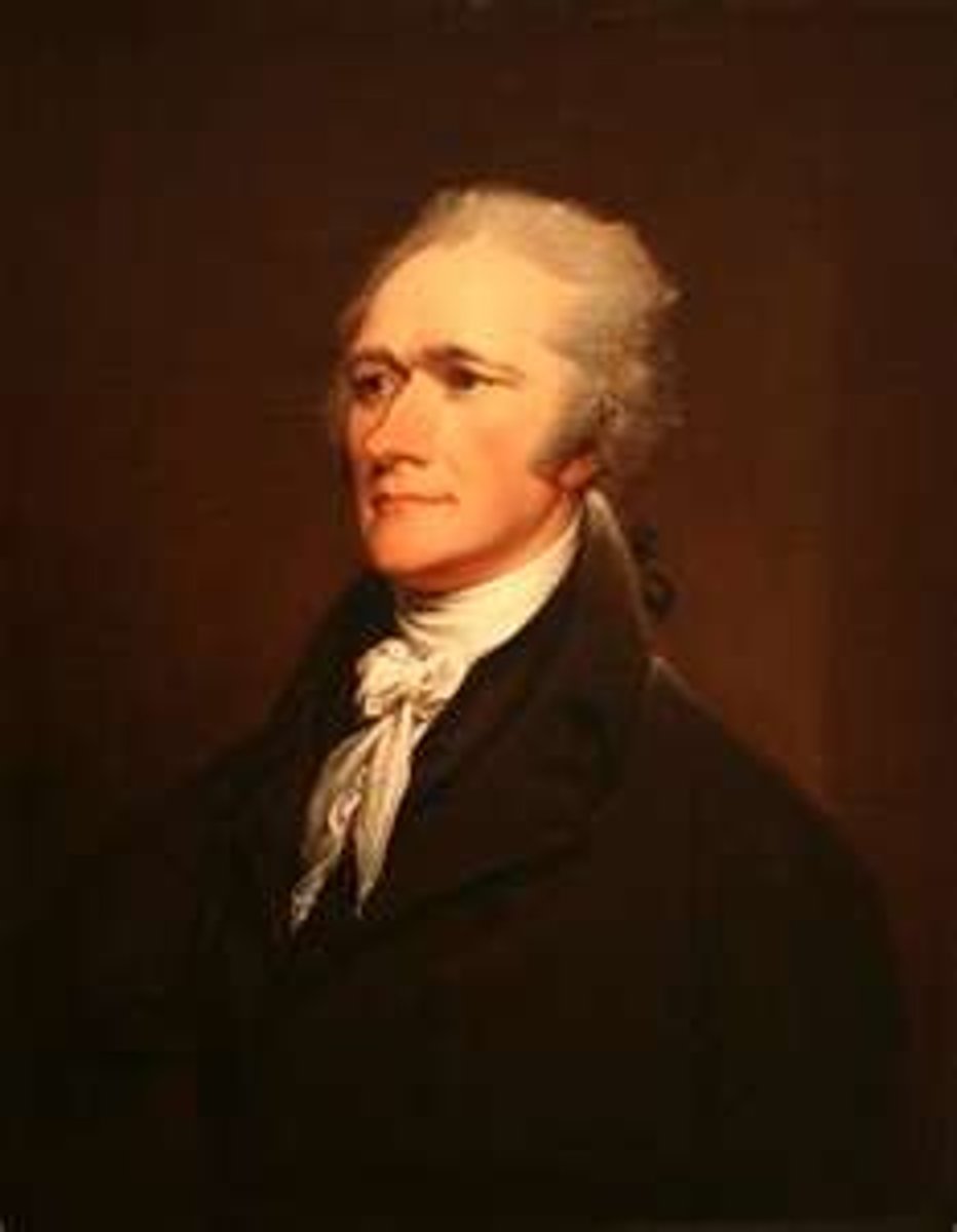 <p>1789-1795; First Secretary of the Treasury. He advocated creation of a national bank, assumption of state debts by the federal government, and a tariff system to pay off the national debt.</p>
