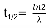 <p>Time required for half of an amount of isotope to transform into a stable atom.</p>